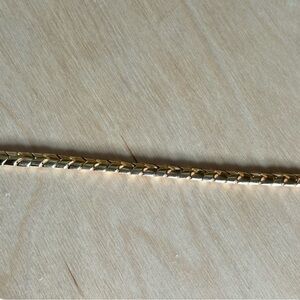 Vintage Crown Trifari Gold Chain Bracelet